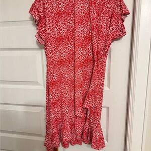 MICHAEL Michael Kors Red and White Patterned Dress
